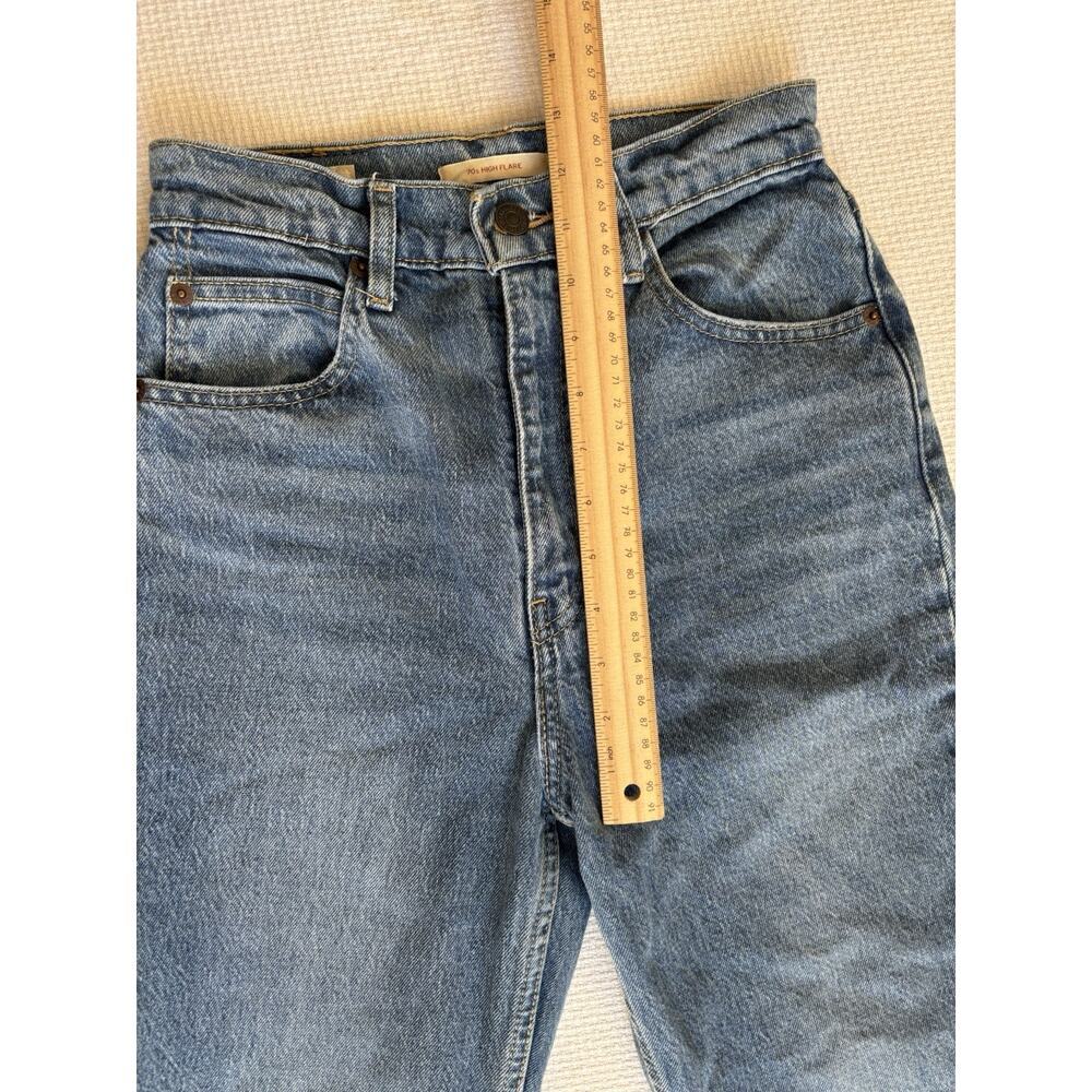 Levi's Premium 70s High Rise Flare Jeans Women 25 L Big E Retro Hippie Festival - Picture 8 of 13